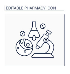 Biopharmaceutical Industry Line Icon