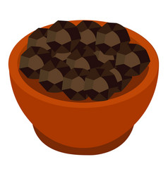 Bowl Coriander Spices Icon Isometric Style