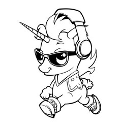 Cute Unicorn Cartoon Mascot Character