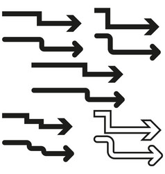 Directional Arrow Steps Sequential Flow Design