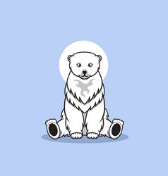 Polar Bear Clipart Flat