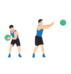 Side Lateral Medicine Ball Throw Slam Exercise