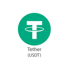 Tether Icon Cryptocurrency Symbol Isolated