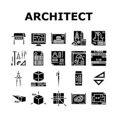 Engineer Construction Architect Icons Set