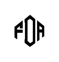 Fda Letter Logo Design With Polygon Shape