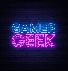 Retro Games Logo Retro Geek Gaming Gamepad Vector Image