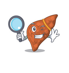 Smart Detective Human Fibrosis Liver Mascot