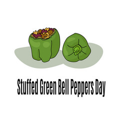 Stuffed Green Bell Peppers Day Vegetable Dish