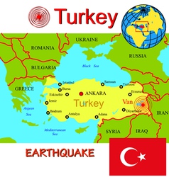 Turkey Map With Epicenter Earthquake