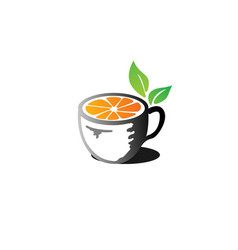 Drink Fruit Orange Juice At Cup Art Design