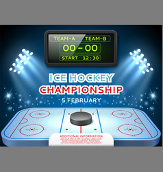 Ice Hockey Electronic Scoreboard Poster Realistic