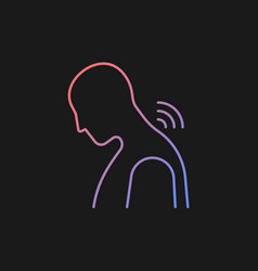 Neck Rheumatism Gradient Icon For Dark Theme