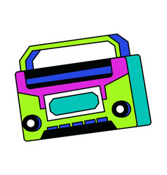 Old Fashioned Boombox Cassette Player 90s Sticker