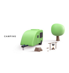 3d Banner Concept - Camping