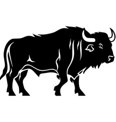 Bison - Black And White Isolated Icon