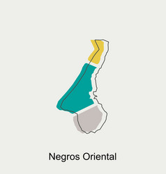 Map Of Negros Oriental Colorful Modern Geometric