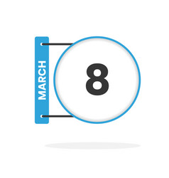 March 8 Calendar Icon Date Month Calendar Icon