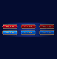 Medieval Ui Game Sprite Button With Gold Border