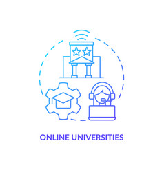 Online Universities Blue Gradient Concept Icon