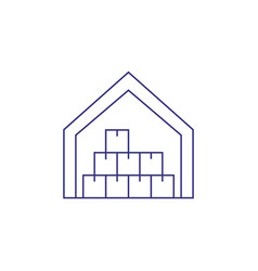 Warehouse Line Icon