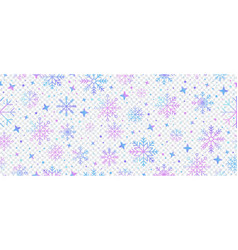 Abstract Snowflake Seamless Border Snowflakes