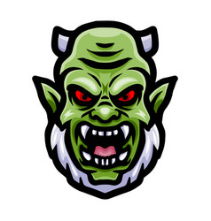 Head Orc Logo Mascot Design