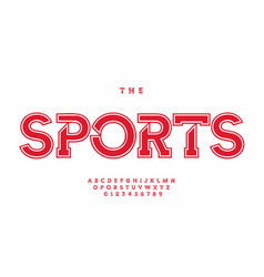 Sports Font Slab Serif Letters And Numbers