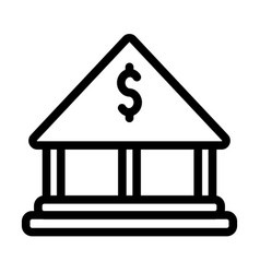 Bank Thick Line Icon