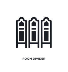 Black Room Divider Isolated Icon Simple Element