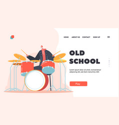 Old School Landing Page Template Excited Senior