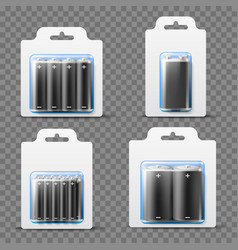 Realistic Battery Packages Different Sizes