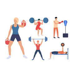 Set Strength Training Men And Women Lifting