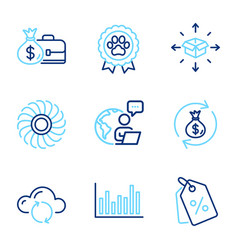 Business Icons Set Included Icon As Salary Cloud