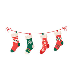 Christmas Stockings With Various Traditional