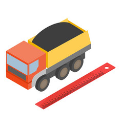 Coal Transportation Icon Isometric Dump