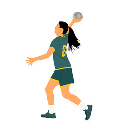 Girl Handball Player In Action