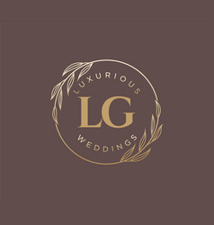 Lg Initials Letter Wedding Monogram Logos