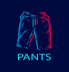 Pants Short Pant Line Art Pop Art Colorful Design