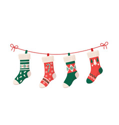 Christmas Stockings With Various Traditional