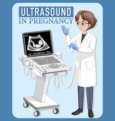 Doctor Using Ultrasound Scanning Machine