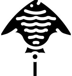 Fish From Kite Glyph Icon