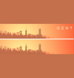 Ghent Beautiful Skyline Scenery Banner