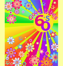 60s Hippie Style Art Vertical Banner