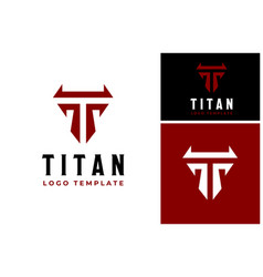 Initial Letter T Titan Shield Logo Design