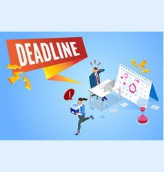 Isometric Project Deadline Time Management On The