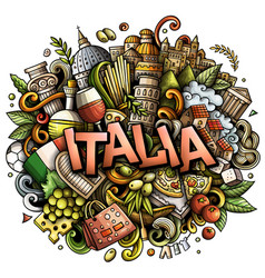 Italia Hand Drawn Cartoon Doodles