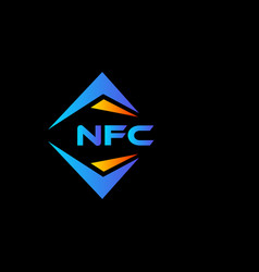 Nfc Abstract Technology Logo Design On Black