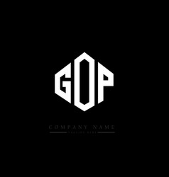 Gop Letter Logo Design With Polygon Shape