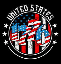 1776 United States Flag Usa T-shirt Design