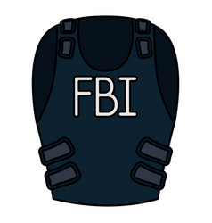 Fbi Bulletproof Vest Isolated Icon